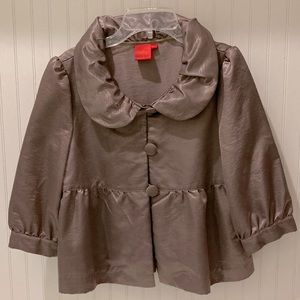 Cropped Satin Blazer